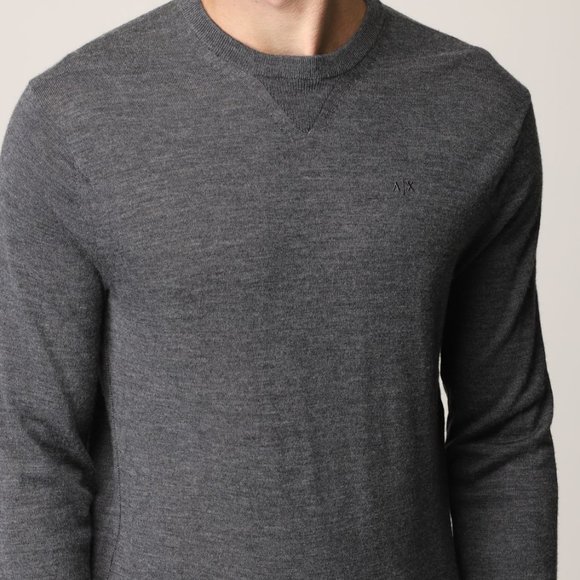 A|X Armani Exchange Men's Sweater Virgin Wool Grey Size 2XL 8NZM3A ZM8AZ NEW $90 - Picture 2 of 13
